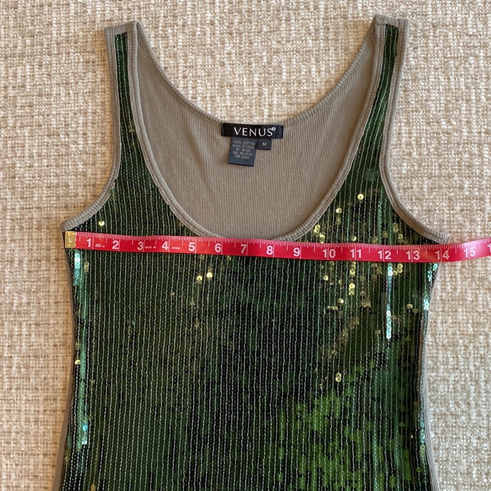 Venus Sequined Front Ribbed Tee - Picture 3 of 8